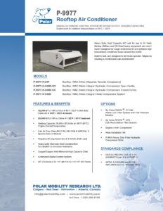 Roof Top Heater Air-Conditioner 24vdc/Glycol Heating & Internal Hydraulic O-C Co 5